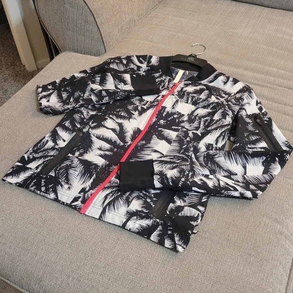 Fabletics Diana Full Zip Floral Athleisure Yoga Gym Light Jacket Size XS